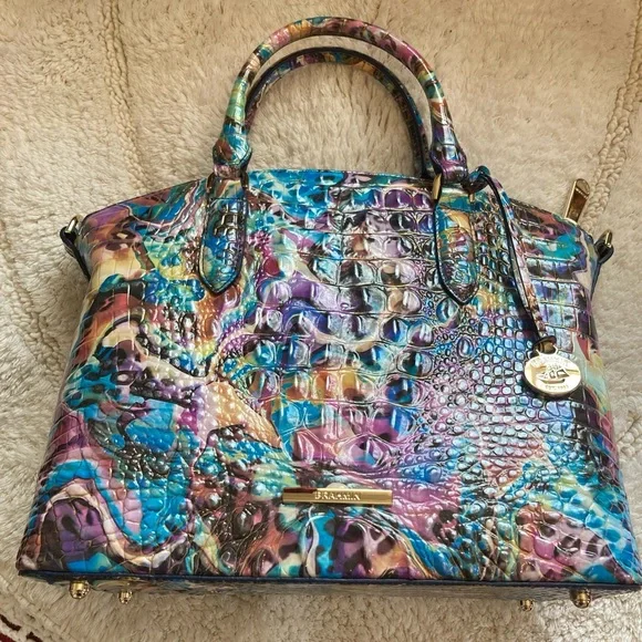 Brahmin Duxbury Satchel Leather Handbag Euphoria Melbourne - Picture 3 of 6